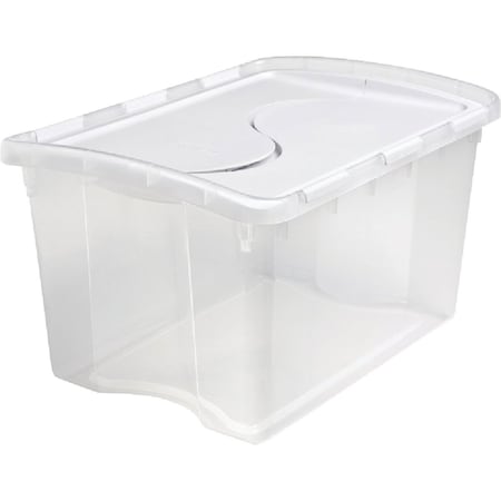 Sterilite 48 Qt. Clear Hinged Lid Storage Tote 19148006